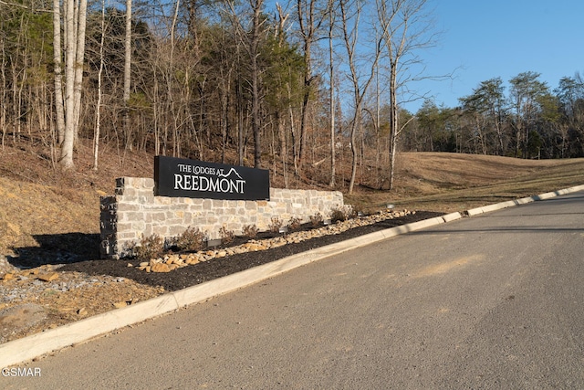 view of community sign