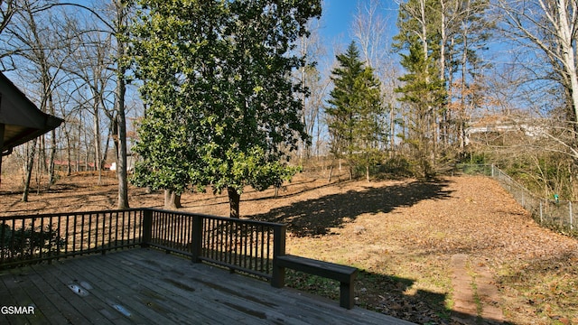 view of wooden deck