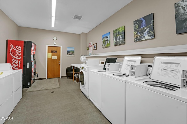 laundry room featuring washer and dryer