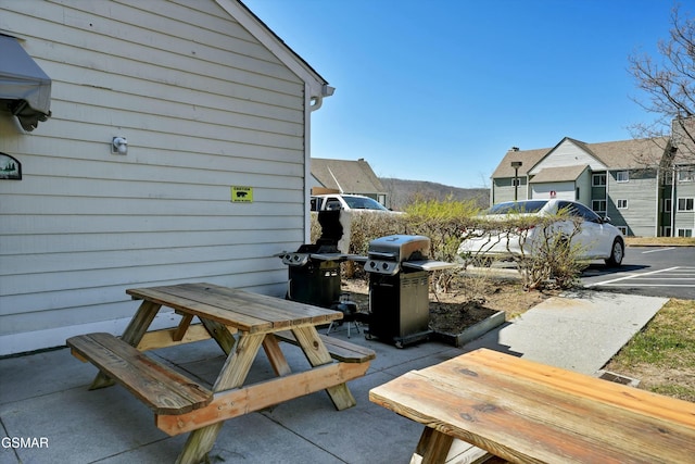 view of patio / terrace with a grill