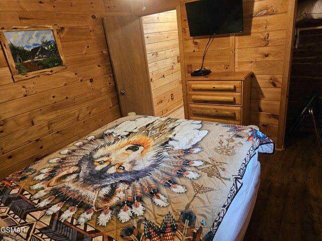 2114 Rabbit Point Way, Sevierville, TN 37876 - bedroom with wood walls