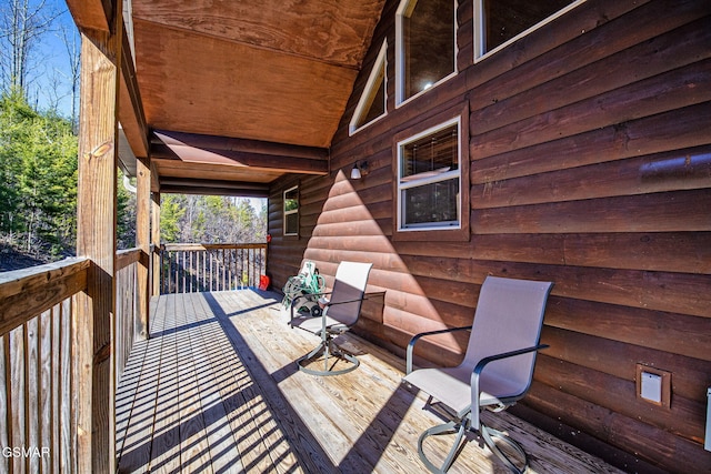 view of wooden deck