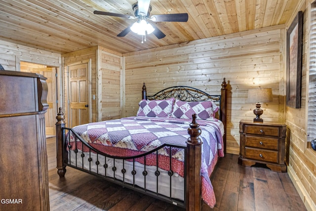 1792 Paulas Huskey Cir, Sevierville, TN 37876 - bedroom with wood ceiling, wood walls, and wood-type flooring
