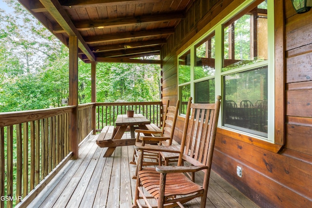 view of wooden deck