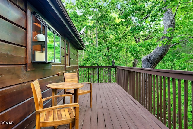 view of wooden terrace