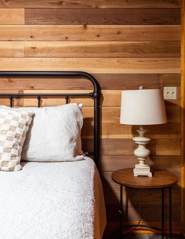 room details with wooden walls