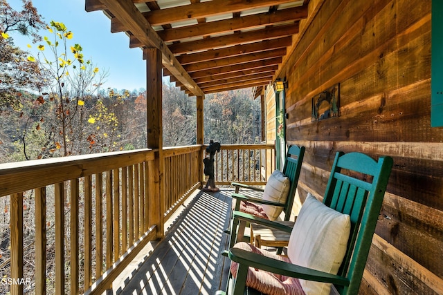 view of wooden terrace