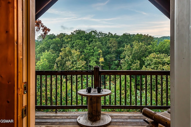 view of wooden terrace