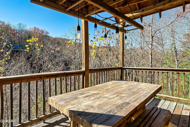 view of wooden deck