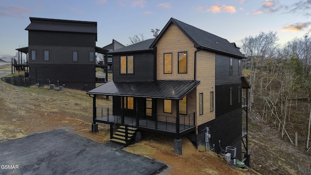 exterior space with covered porch