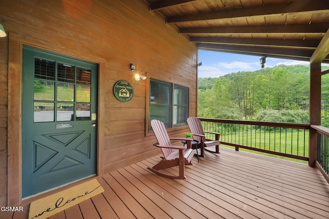 3955 Millers Ridge Way, Sevierville, TN 37862 - deck featuring a wooded view