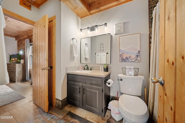 3955 Millers Ridge Way, Sevierville, TN 37862 - bathroom with wooden ceiling and vanity