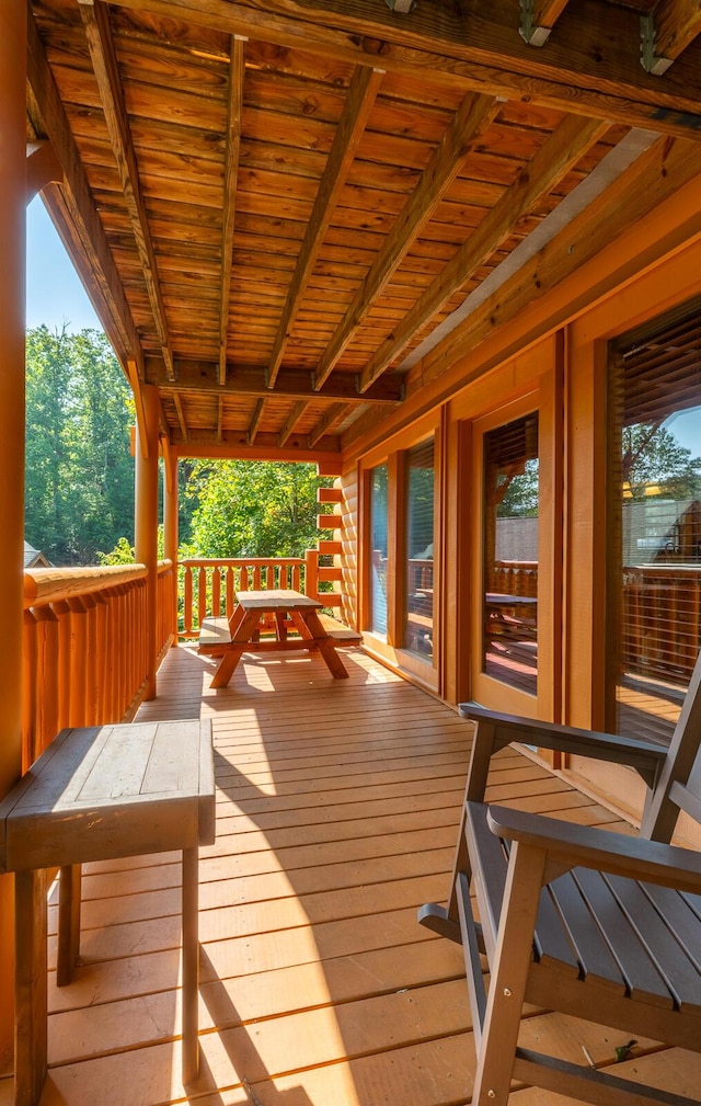 view of wooden deck