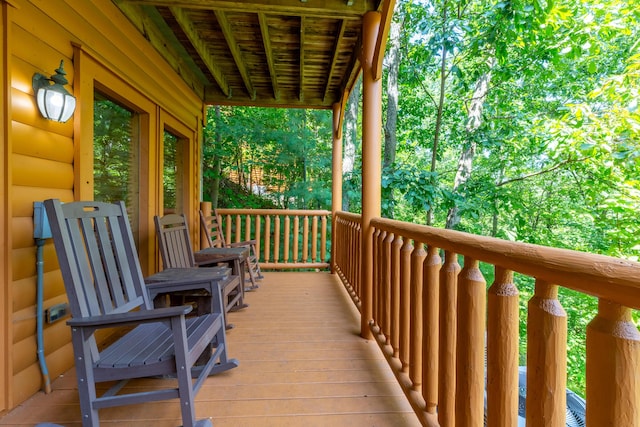 view of wooden deck