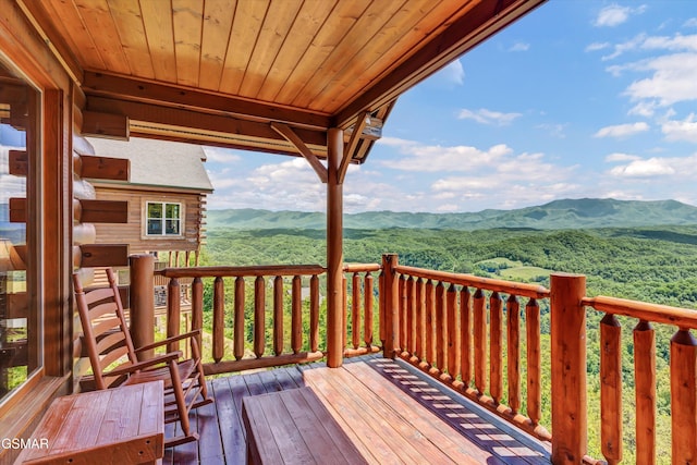 2513 Look Afar View Dr, Sevierville, TN 37876 - deck featuring a mountain view