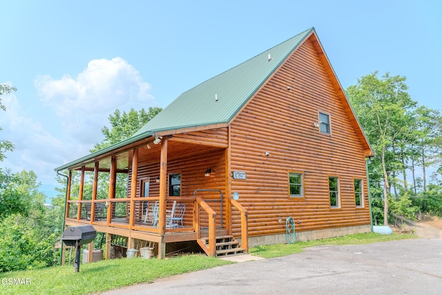 810 Kings Way, Gatlinburg, TN 37738 - view of property exterior with covered porch and metal roof