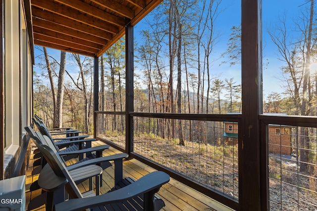 view of sunroom / solarium