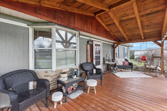 view of wooden deck