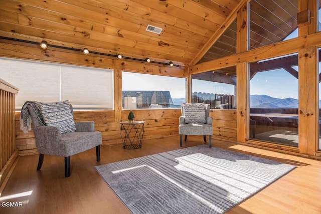 2412 Breezey Ridge Dr, Sevierville, TN 37876 - sunroom / solarium with lofted ceiling and a mountain view