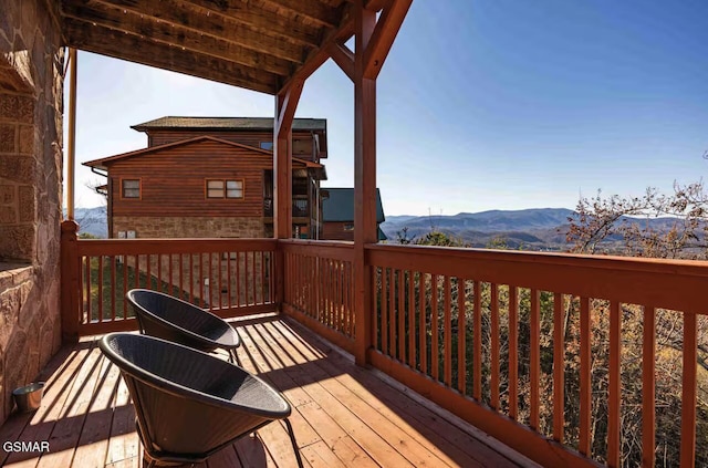 2412 Breezey Ridge Dr, Sevierville, TN 37876 - deck featuring a mountain view