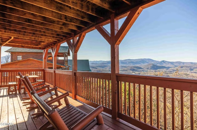 2412 Breezey Ridge Dr, Sevierville, TN 37876 - deck with a mountain view