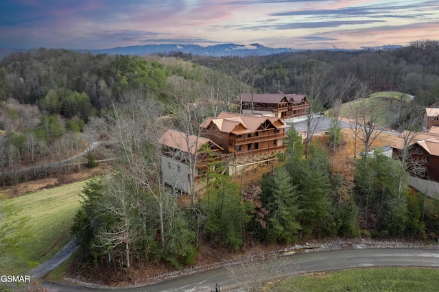 3316 Grace Way, Sevierville, TN 37876 - aerial view of property and surrounding area featuring a heavily wooded area