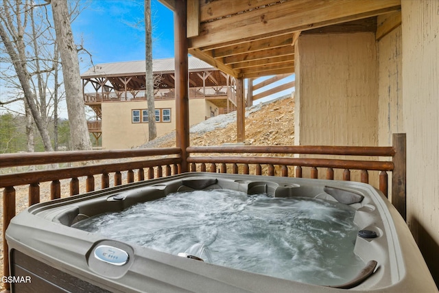 3316 Grace Way, Sevierville, TN 37876 - deck with a hot tub
