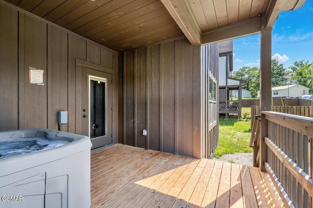 1105 Center St # 3, Sevierville, TN 37862 - wooden deck with a hot tub