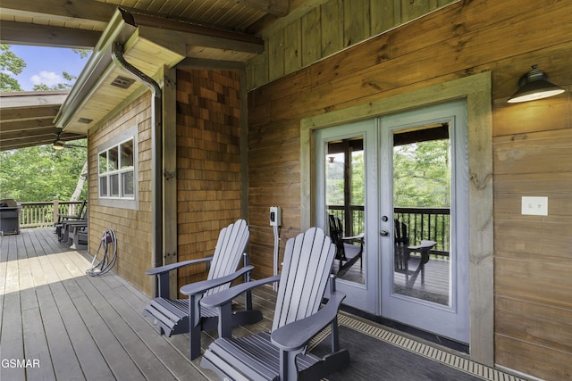 4427 Stackstone Rd, Sevierville, TN 37862 - deck with french doors and area for grilling