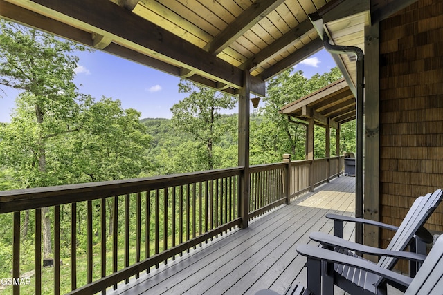 4427 Stackstone Rd, Sevierville, TN 37862 - wooden terrace featuring a forest view
