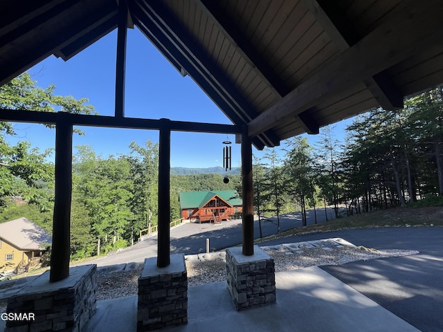 4427 Stackstone Rd, Sevierville, TN 37862 - view of patio / terrace with a playground and a mountain view