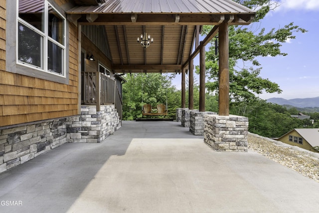 4427 Stackstone Rd, Sevierville, TN 37862 - view of patio featuring a mountain view