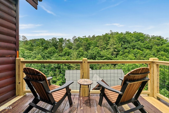 view of wooden terrace