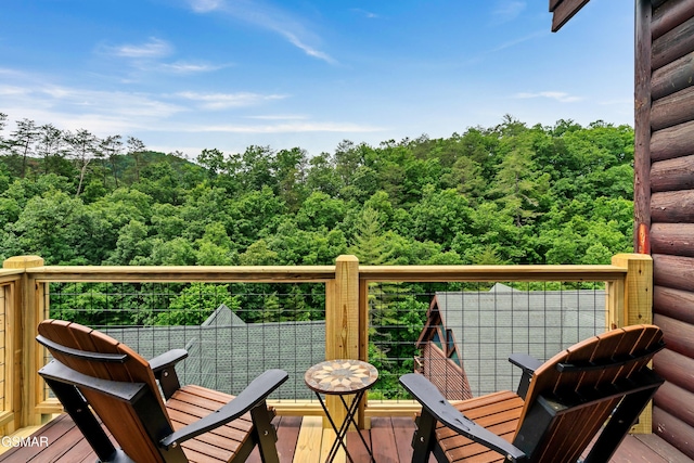 view of wooden deck