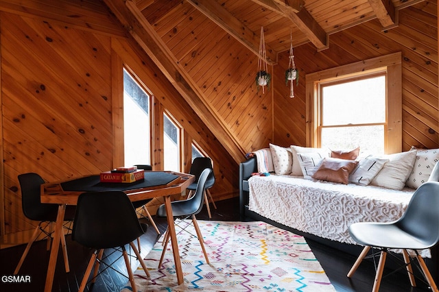 1317 Old Knoxville Hwy, Sevierville, TN 37876 - bedroom featuring wooden walls, wooden ceiling, and wood finished floors