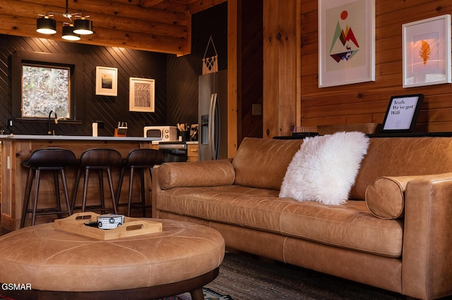 1317 Old Knoxville Hwy, Sevierville, TN 37876 - living area featuring wood walls