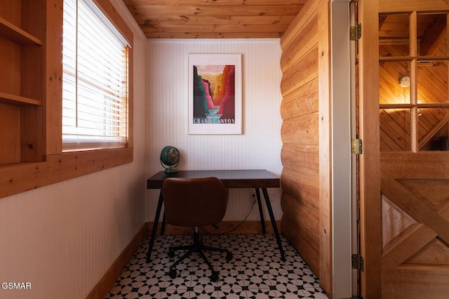1317 Old Knoxville Hwy, Sevierville, TN 37876 - office featuring wood walls and wood ceiling