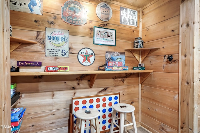interior details with wood walls
