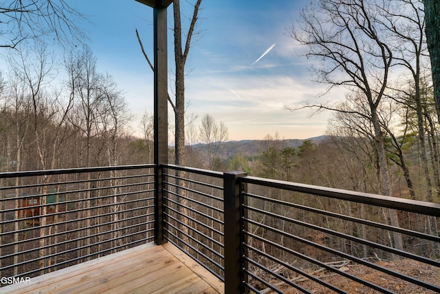 view of deck at dusk