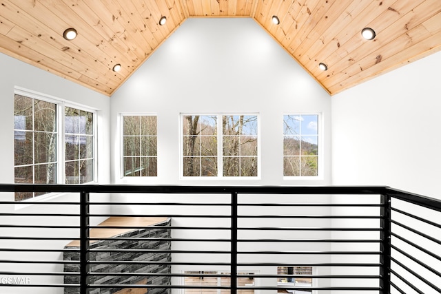 details with wooden ceiling