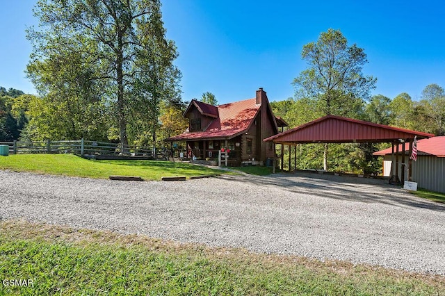 exterior space with a lawn