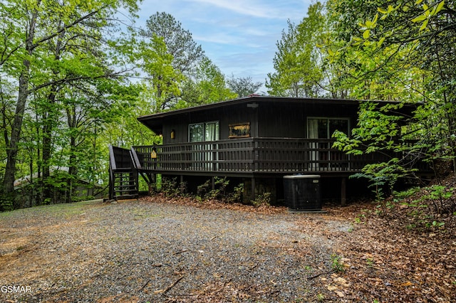 1923 E Arolla Ct, Gatlinburg, TN 37738 - view of front of house with a deck and stairs