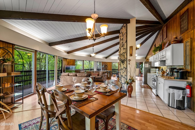 1923 E Arolla Ct, Gatlinburg, TN 37738 - dining area with a chandelier and light wood-style flooring
