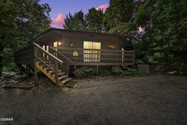 1923 E Arolla Ct, Gatlinburg, TN 37738 - view of front of home featuring a wooden deck and stairs