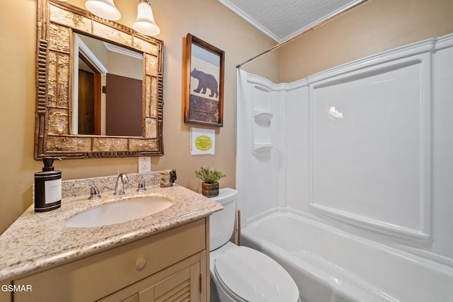 1923 E Arolla Ct, Gatlinburg, TN 37738 - full bathroom featuring vanity, washtub / shower combination, and crown molding