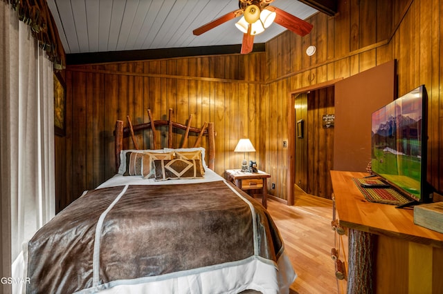 1923 E Arolla Ct, Gatlinburg, TN 37738 - bedroom with wood walls and wood finished floors