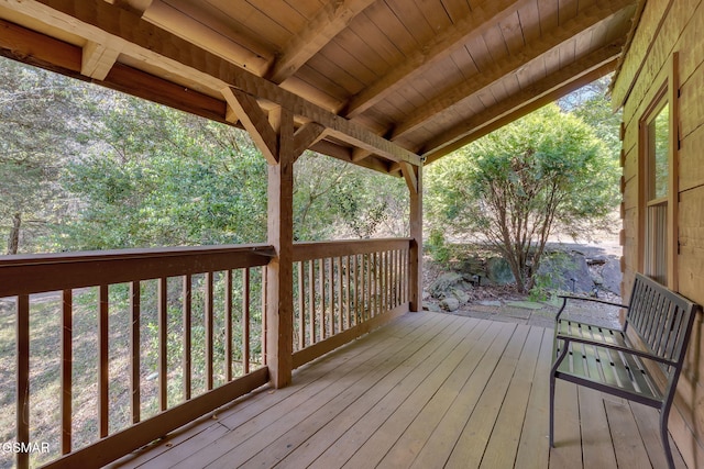 view of wooden terrace