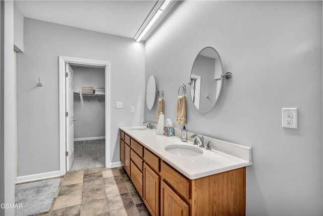 bathroom with vanity