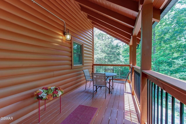 1707 Ridgecrest Dr, Sevierville, TN 37876 - wooden deck featuring outdoor dining space