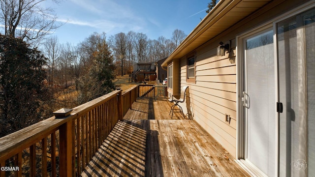 view of wooden terrace